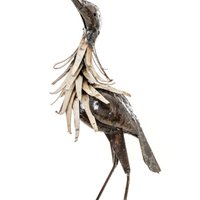 ZIMBA-ARTS METAL FEATHERED CURLEW