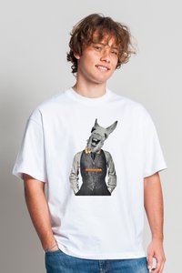 T-Shirt Man Size L/M with digital print "Vintage Donkey"