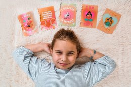 Positieve bevestigingskaarten voor kinderen - kerstcadeau
