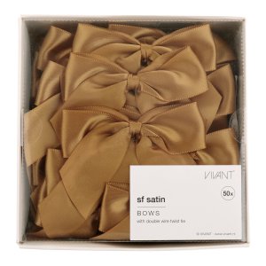 SF Satin Bow Box/50pc Gold