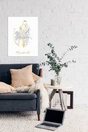 Map City Village of your choice - Gold foil / Silver foil / Copper foil