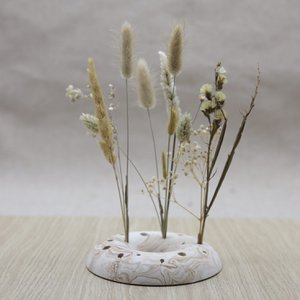 Bloemensteen donut - Marble Sandstone - droogbloemenhouder - droogbloemen - decoratie