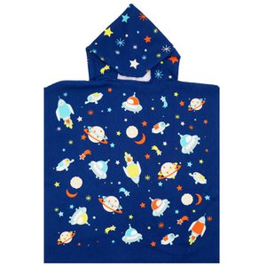 Kids poncho microfiber Blue 60x60 250g/m² - Poncho Galaxy