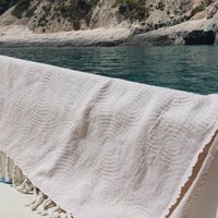 Hammam Towel Fouta Circles - Sand - 100x200cm
