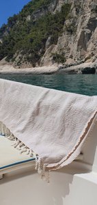 Hammam Towel Fouta Circles - Sand - 100x200cm