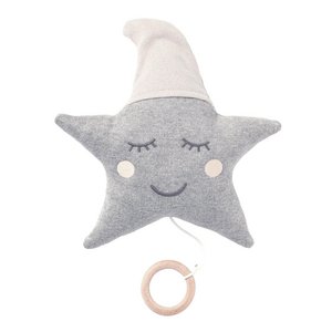 Baby Set "Stern" Spieluhr + Rassel Natur