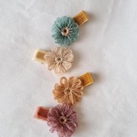 Wool Flower Clips