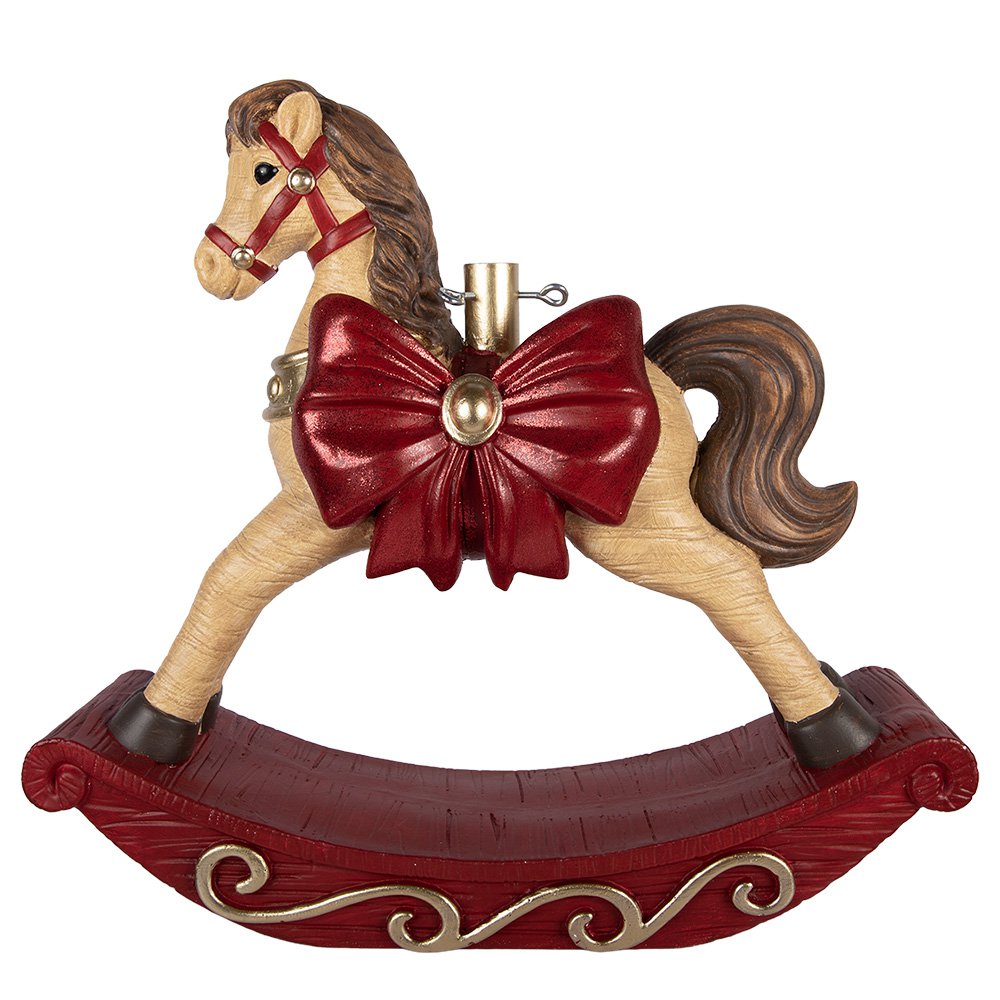 Kerstboom Standaard Hobbelpaard 66x20x60 cm Bruin Keramiek