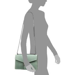 Florence Artegiani. Luce Damenhandtasche. Schlangenleder-Gravur aus echtem Wildleder