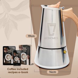 Pot à moka en acier inoxydable 300 ml