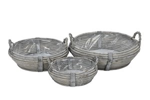 Korbschale z. Bepflanzen rund S/3