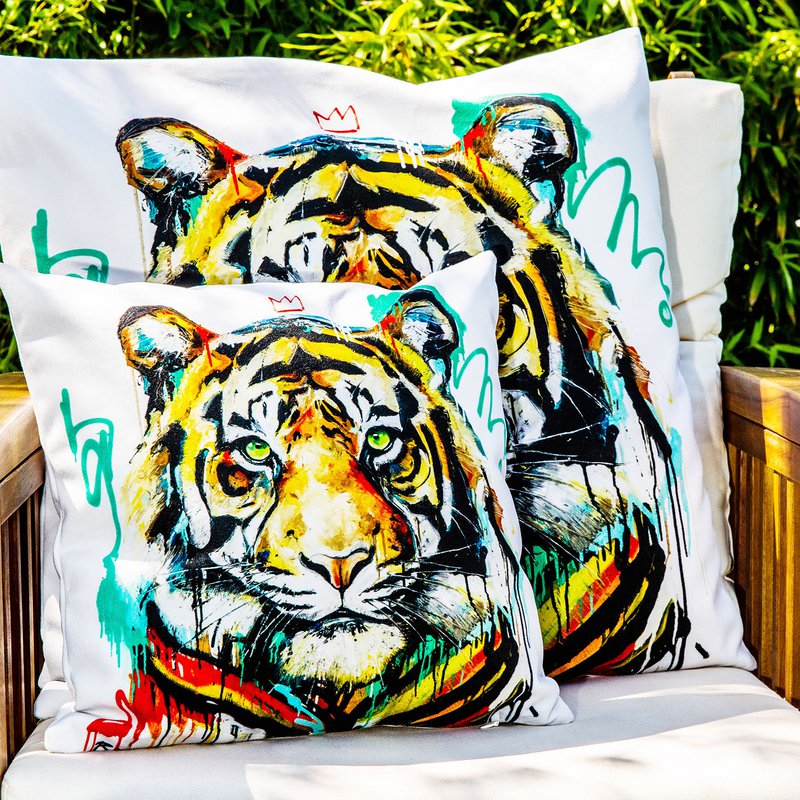 Cojín de terciopelo Tigger III de Vincent Richeux