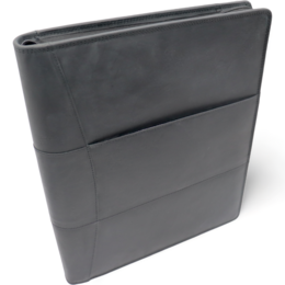 Læder skriveetui A4 - Konferencemappe - Dokumentmappe A4 - Tablet-sleeve & Laptop-sleeve - Aftageligt ringbind