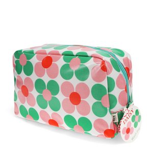 Wash bag - Pink and green Daisy