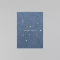 Postkarte Holzschliff Leni Wunsch