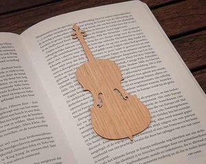 Bookmark Cello - Oak