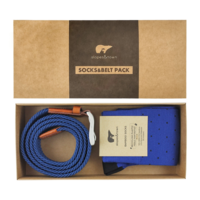 Gift Box riem Jan en Electric Blue Dots sokken