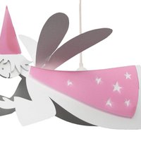 WHITE AND PINK FAIRY CHILD PENDANT LAMP