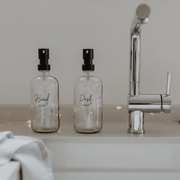Distributeur de savon Dishsoap transparent 500ml (UE = 6 pièces)