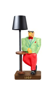 Stijlvolle jack-oplaadbare aanraaklamp en digitale klok, thermometer