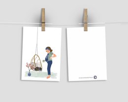 postcard - series 'bellies' - hanging chair