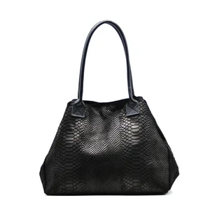 Sac cuir LOLA - Zwart - Gemaakt in Italië