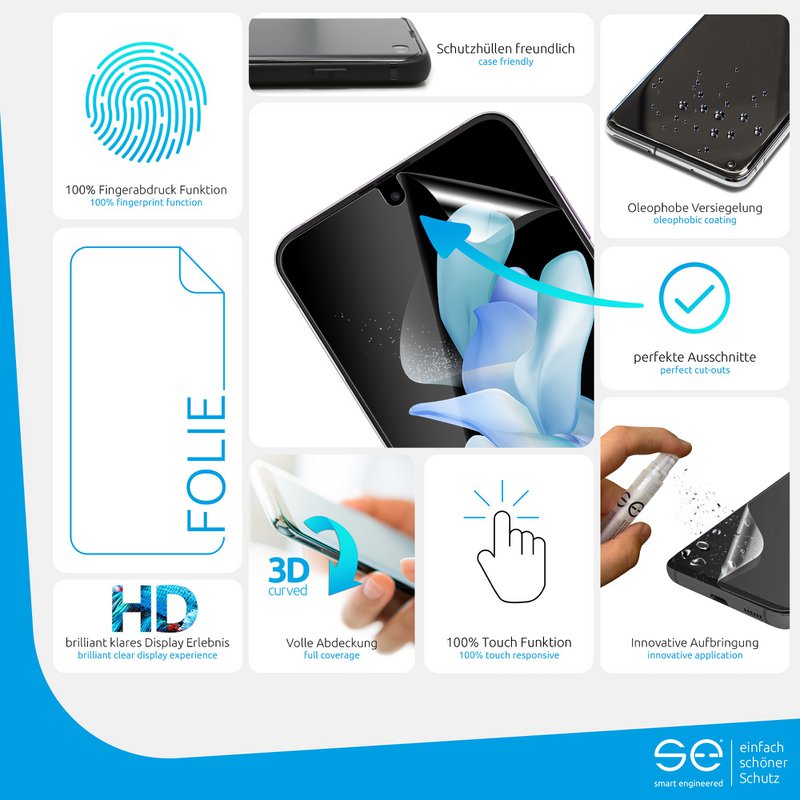2x se® 3D película protectora Samsung Galaxy Z Flip 4