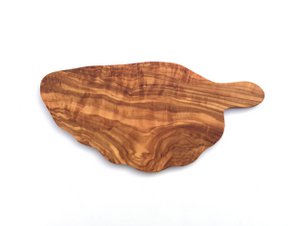 Frühstücksbrett mit Griff 22 cm Extraflach Leicht aus Olivenholz