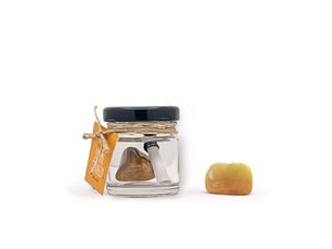 Glas mit Sonnenstrahlen – Gelbe Jade