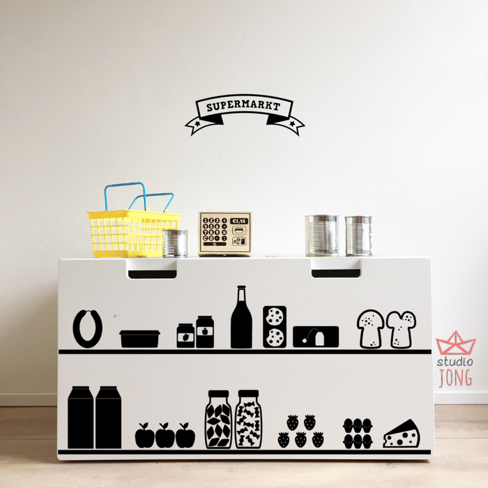 Sticky Shop winkelstickers supermarkt (klein voordeelset)