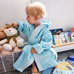 Accappatoio Smiley in cotone biologico per bambini