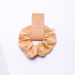Scrunchie z organicznego lnu, barwionego roślinnie