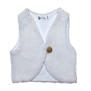Teddy waistcoat ecru