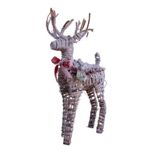 LED kerstdecoraties "rendier" gemaakt van weerbestendig plastic in de natuur, met stevig ingebouwde LED's