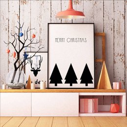 Weihnachtsweihnachtsbäume - Weihnachtsplakat - Textplakat - Schwarzweissplakat