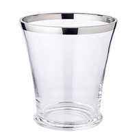 EDZARD flessenkoeler Reuben, mondgeblazen kristalglas met platina rand, hoogte 22 cm, diameter 20 cm