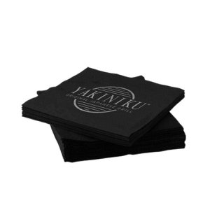 Yakiniku - BBQ Accessory napkins 100 pieces - Black