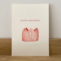 Greeting card - pink crown