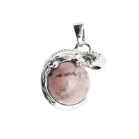 Rhodochrosite Pendant - Lizard