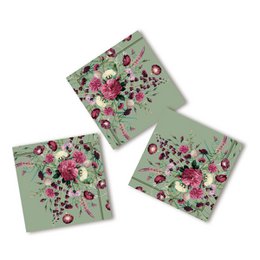  Floral napkins with a blossom garden design, made from FSC certified paper and produced in Europe.