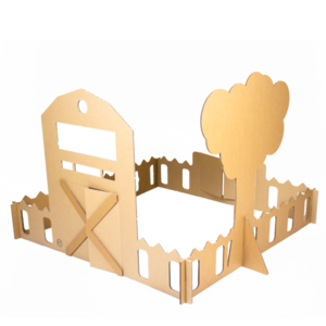 Cardboard Farm with Farm Animals