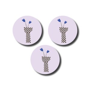 Aufkleber auf Rolle - Blumen