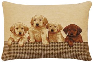 Puppy Labrador cushion cover beige