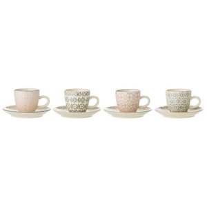Cécile Espresso Cup & Saucer,Rose,Stoneware