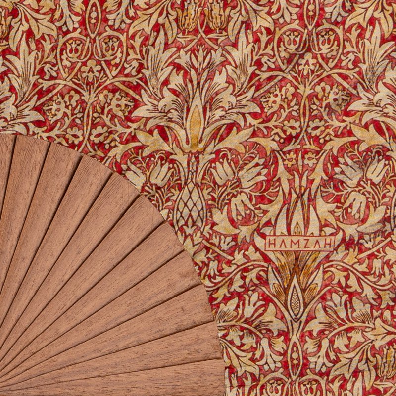 William Morris Print Hand Fan Renacentista