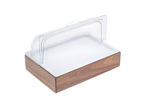 🧊 Serving Set with Acacia Tray, Melamine Bowls & Jelly Cooling Bags GN 1/1