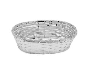 EDZARD Broodmand, Serveermand Mand, ovaal, gevlochten, edel verzilverd, aanslagbestendig, 18 x 23 cm