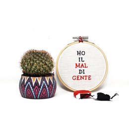 Headband with funny phrase embroidered on 10cm fabric