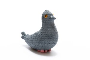 Hand made, natural rubber pigeon bath toy / teether