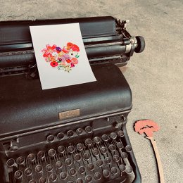 cuore | Cartolina fiori ABC